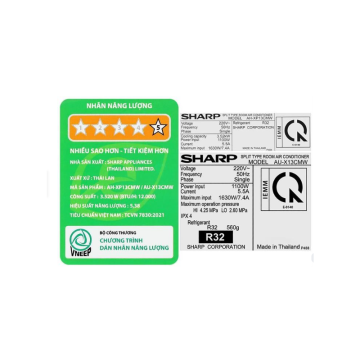 Máy lạnh Sharp Inverter 1.5 HP AH-XP13CMW