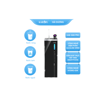 Máy lọc nước nóng lạnh Hydro-ion kiềm Karofi KAE-S86 Máy lọc nước nóng lạnh Hydro-ion kiềm Karofi KAE-S86
