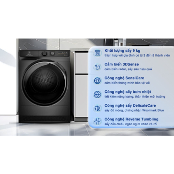 Máy sấy bơm nhiệt Electrolux UltimateCare 9 kg EDH903R7SC