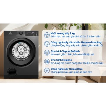 Máy sấy thông hơi Electrolux UltimateCare 9 kg EDS904N3SC