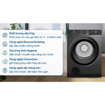 Máy sấy thông hơi Electrolux UltimateCare 9 kg EDV904N3SC