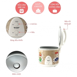 NỒI CƠM ĐIỆN CƠ 1,8L SHARP KS-N191ETV  NỒI CƠM ĐIỆN CƠ 1,8L SHARP KS-N191ETV