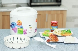 Nồi cơm nắp gài Sharp 1.8 lít KS-18TJV
