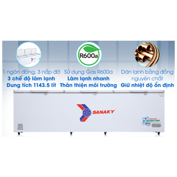 Tủ đông Sanaky Inverter 1143.5 lít VH-1399HY3