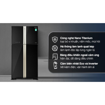 Tủ lạnh Hitachi Inverter 509 lít Multi Door R-FW650PGV8 GBK Tủ lạnh Hitachi Inverter 509 lít Multi Door R-FW650PGV8 GBK
