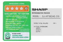 Tủ lạnh Sharp Inverter 360 lít SJ-XP382AE-DS